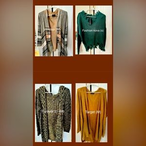 Gently used women’s sweaters